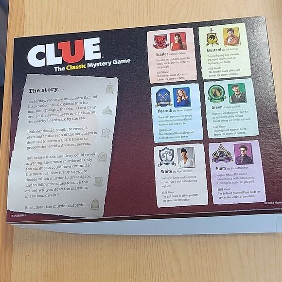 Hasbro CLUE: Classic Mystery Game, Mansion Murder w/2nd Crime Scene-NEW - Picture 11 of 11